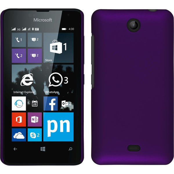 Hardcase für Microsoft Lumia 430 Dual gummiert lila