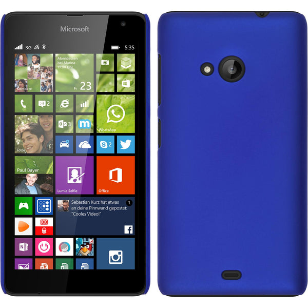 Hardcase für Microsoft Lumia 535 gummiert blau