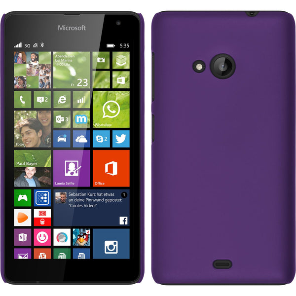 Hardcase für Microsoft Lumia 535 gummiert lila