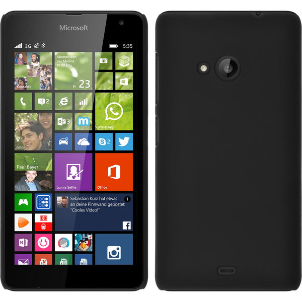Hardcase für Microsoft Lumia 535 gummiert schwarz