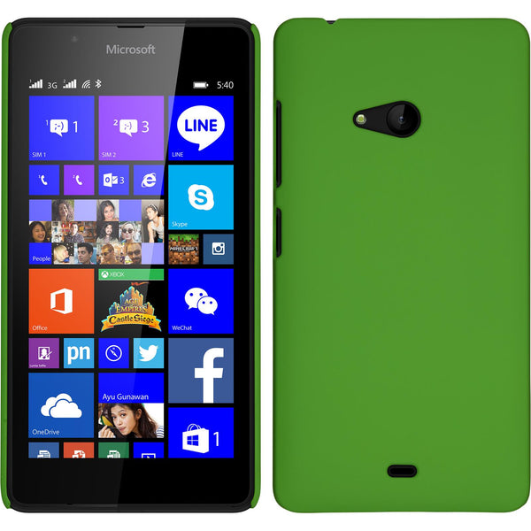 Hardcase für Microsoft Lumia 540 Dual gummiert grün