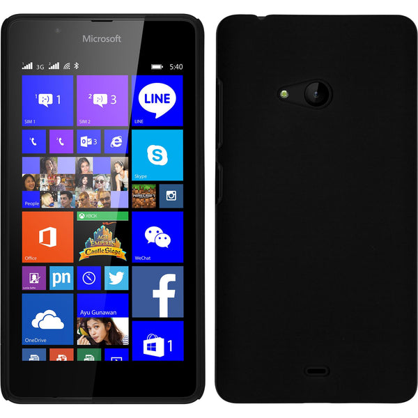 Hardcase für Microsoft Lumia 540 Dual gummiert schwarz