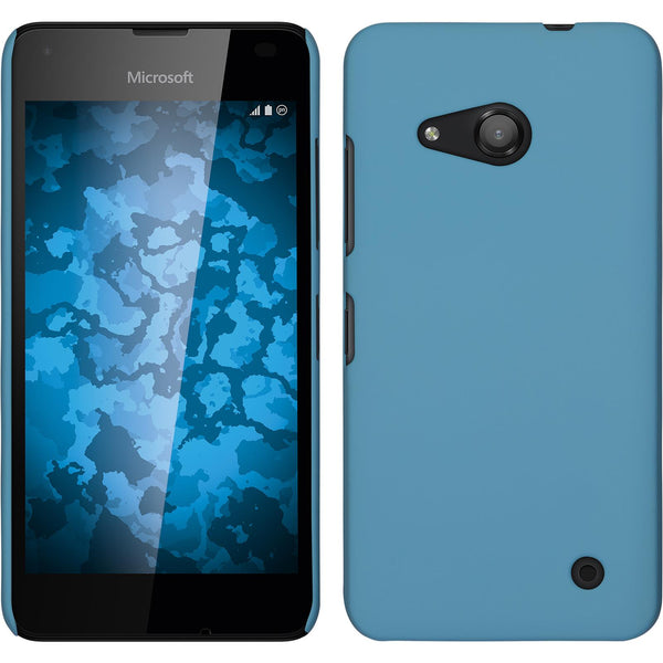 Hardcase für Microsoft Lumia 550 gummiert hellblau