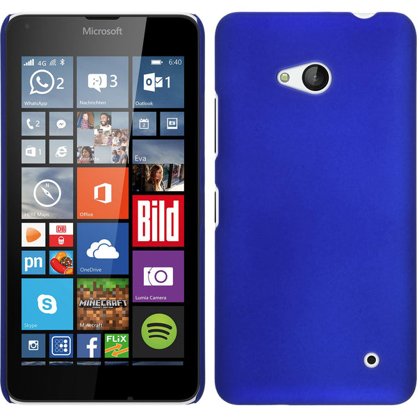 Hardcase für Microsoft Lumia 640 gummiert blau