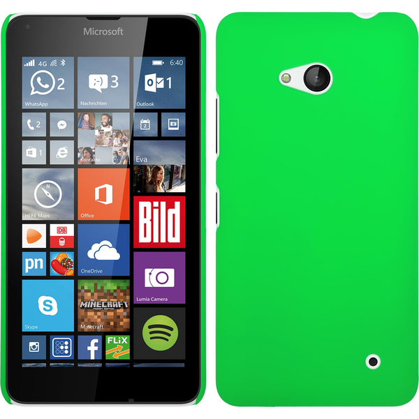 Hardcase für Microsoft Lumia 640 gummiert grün