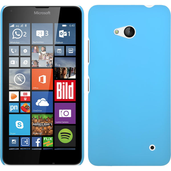 Hardcase für Microsoft Lumia 640 gummiert hellblau