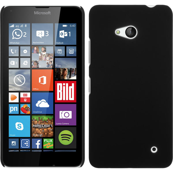 Hardcase für Microsoft Lumia 640 gummiert schwarz