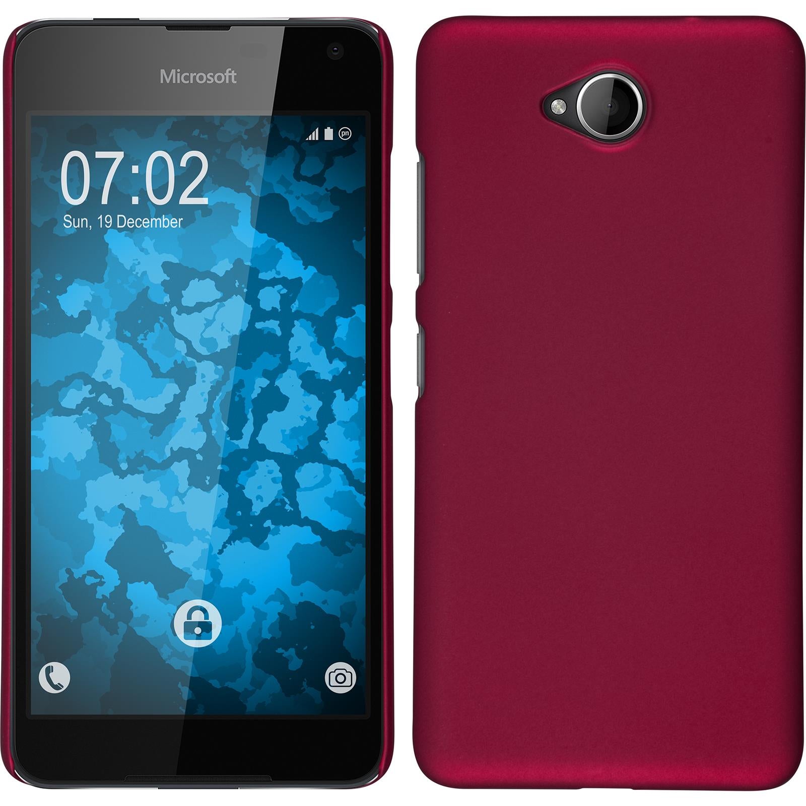 Hardcase für Microsoft Lumia 650 gummiert pink