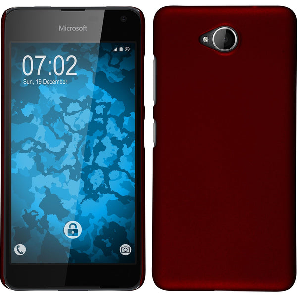 Hardcase für Microsoft Lumia 650 gummiert rot