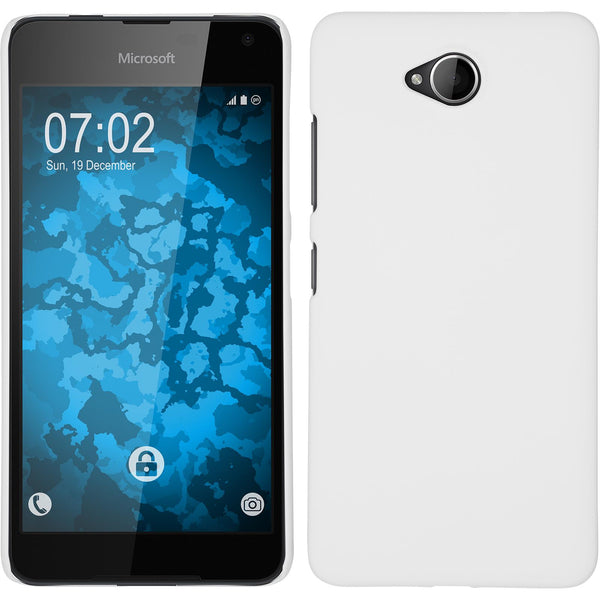 Hardcase für Microsoft Lumia 650 gummiert weiﬂ
