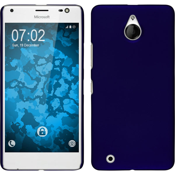 Hardcase für Microsoft Lumia 850 gummiert blau