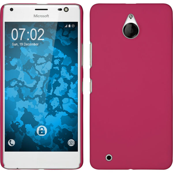 Hardcase für Microsoft Lumia 850 gummiert pink