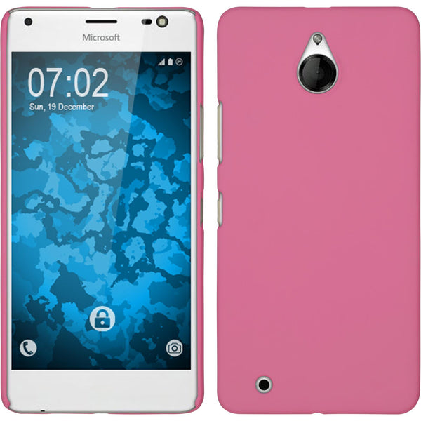 Hardcase für Microsoft Lumia 850 gummiert rosa
