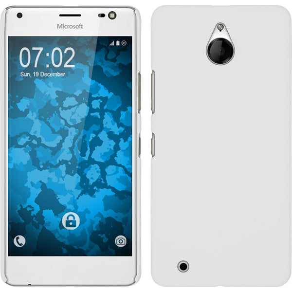 Hardcase für Microsoft Lumia 850 gummiert weiﬂ