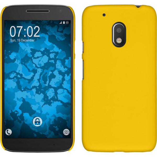 Hardcase für Motorola Moto G4 Play gummiert gelb