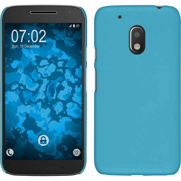 Hardcase für Motorola Moto G4 Play gummiert hellblau