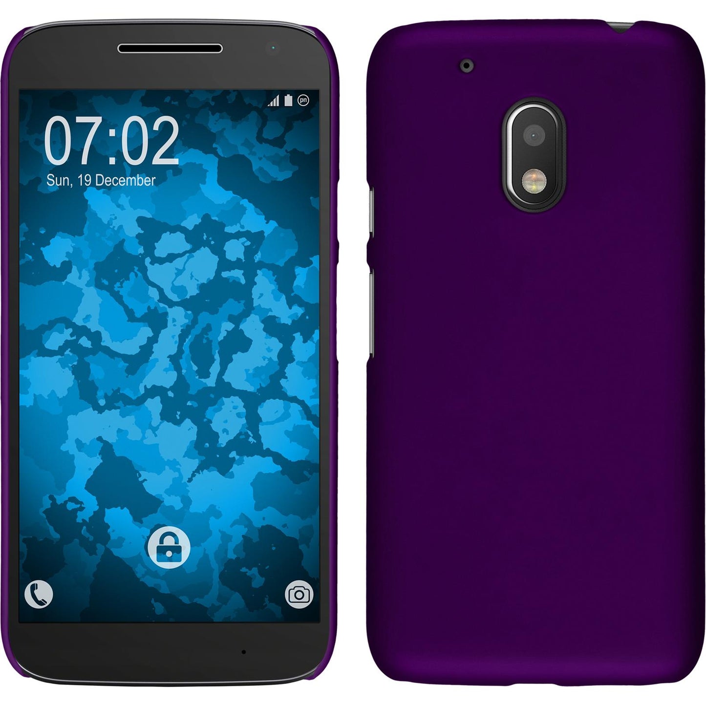 Hardcase für Motorola Moto G4 Play gummiert lila