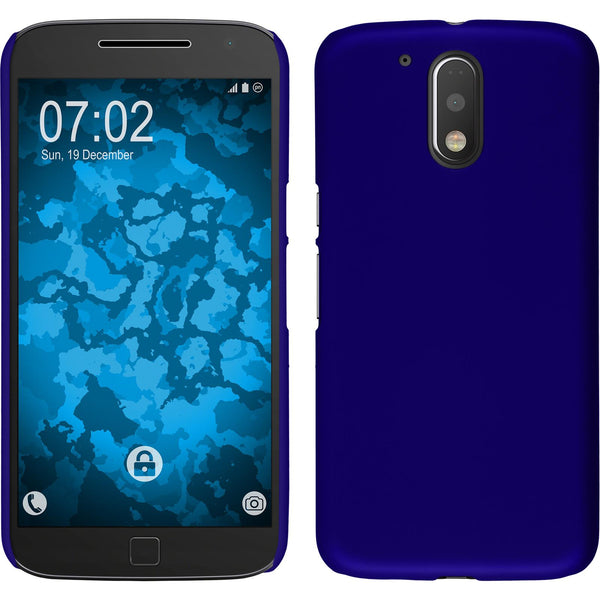 Hardcase für Motorola Moto G4 Plus gummiert blau