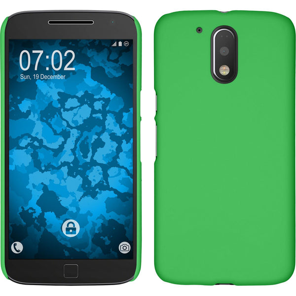 Hardcase für Motorola Moto G4 Plus gummiert grün