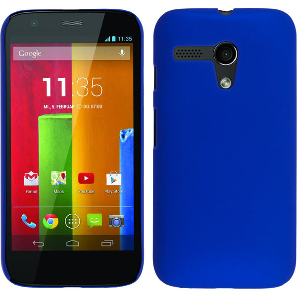 Hardcase für Motorola Moto G gummiert blau
