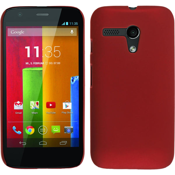 Hardcase für Motorola Moto G gummiert rot