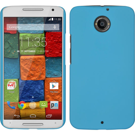Hardcase für Motorola Moto X 2014 2. Gen. gummiert hellblau
