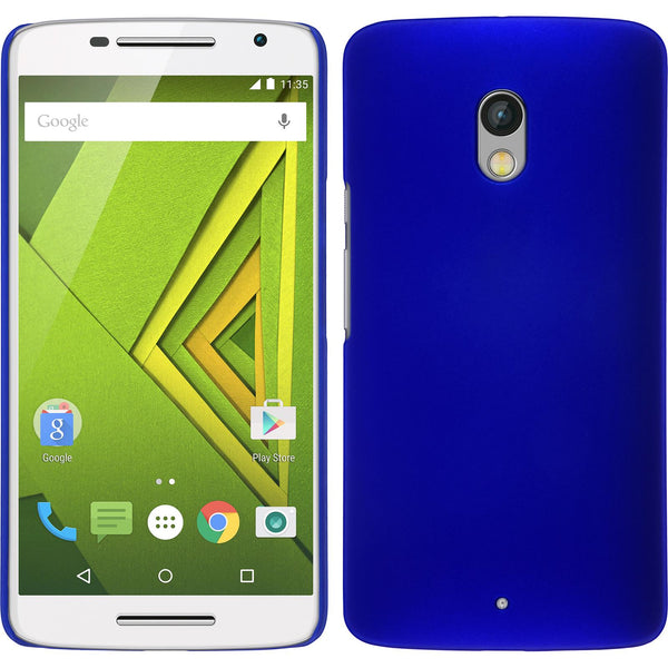 Hardcase für Motorola Moto X Play gummiert blau