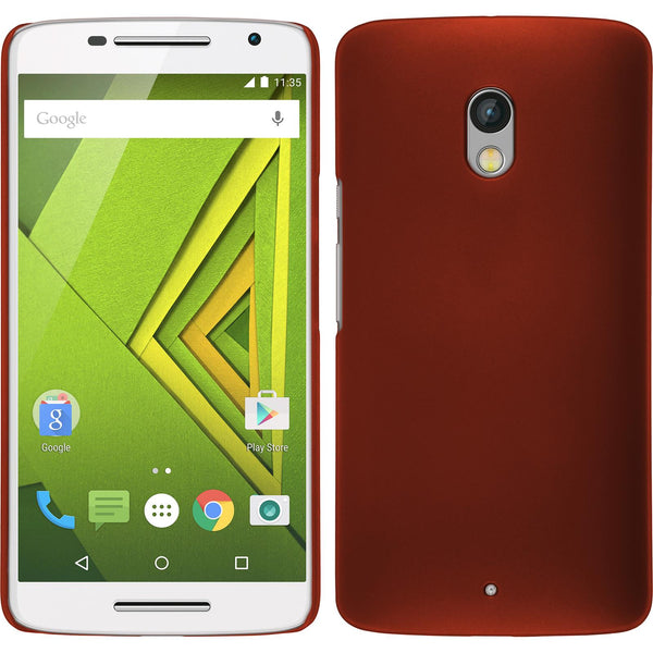 Hardcase für Motorola Moto X Play gummiert rot