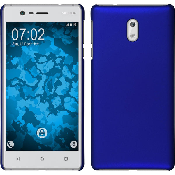 Hardcase für Nokia 3 gummiert blau