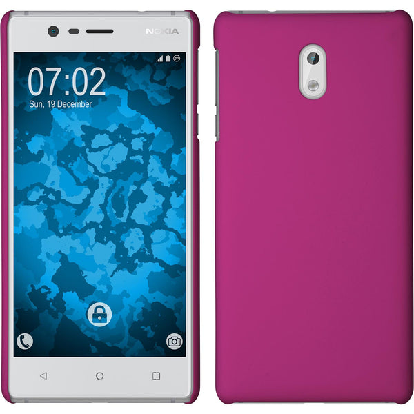 Hardcase für Nokia 3 gummiert pink