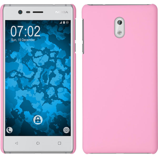 Hardcase für Nokia 3 gummiert rosa