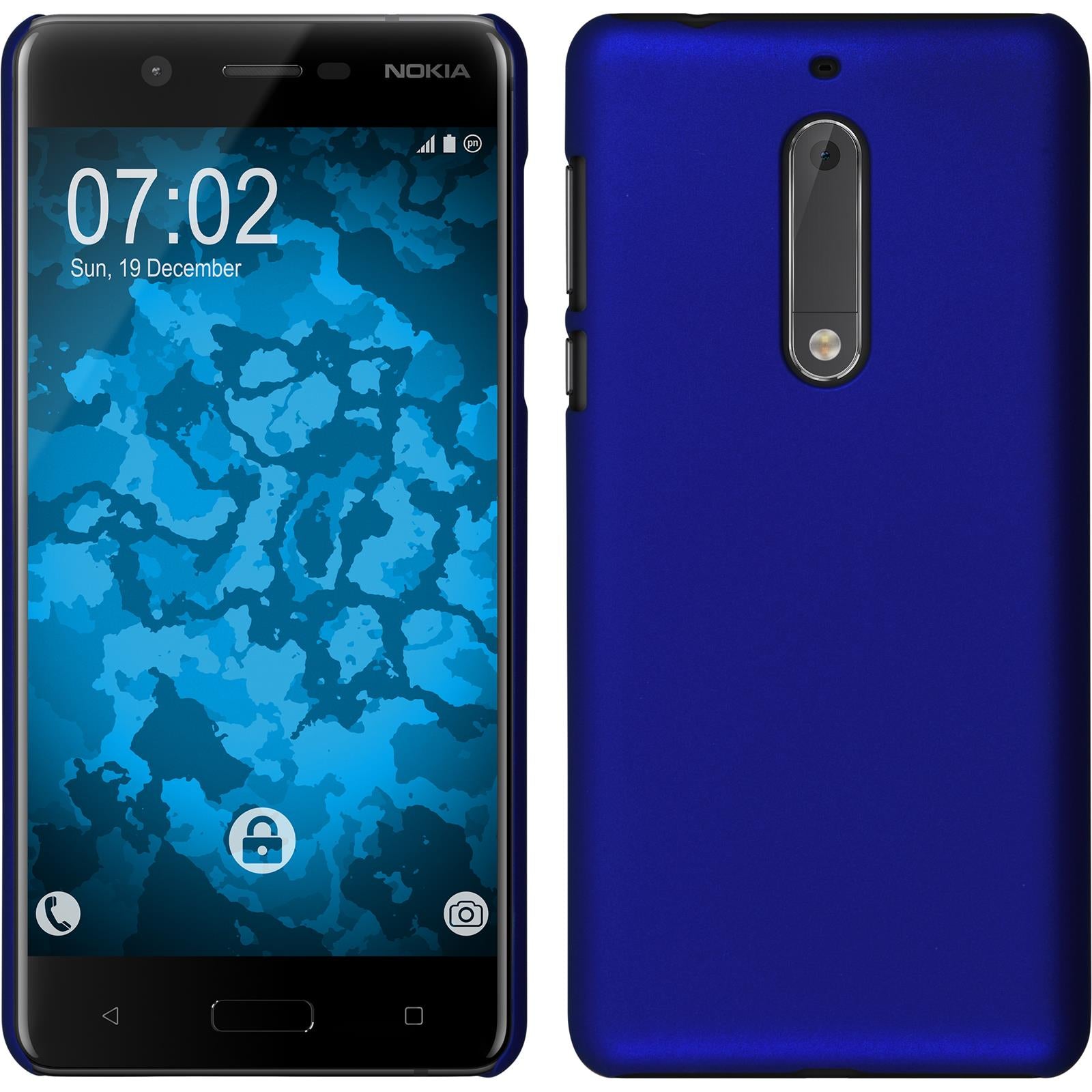 Hardcase für Nokia 5 gummiert blau