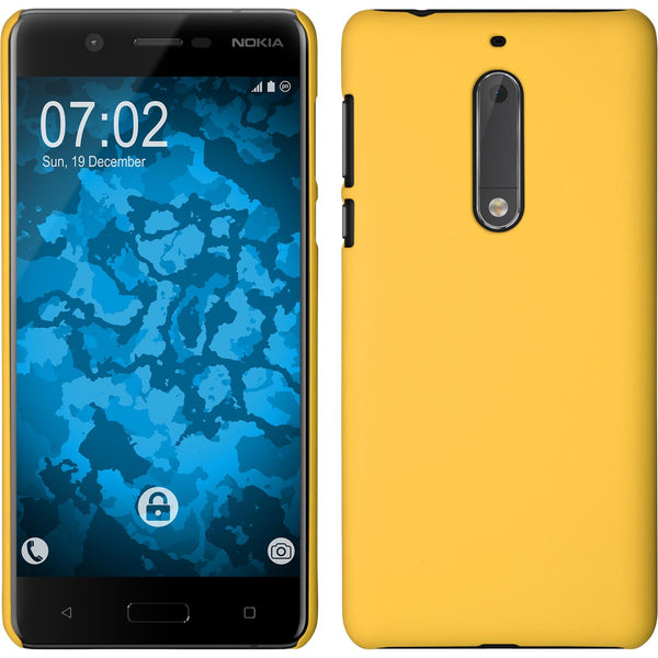 Hardcase für Nokia 5 gummiert gelb