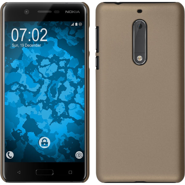 Hardcase für Nokia 5 gummiert gold