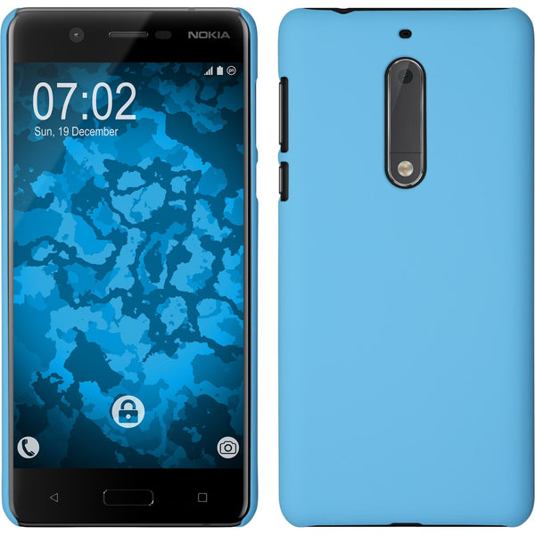 Hardcase für Nokia 5 gummiert hellblau