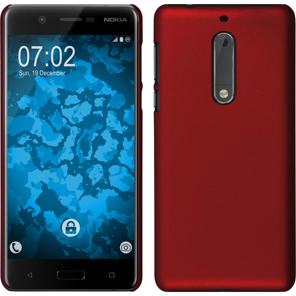 Hardcase für  Nokia 5 gummiert rot