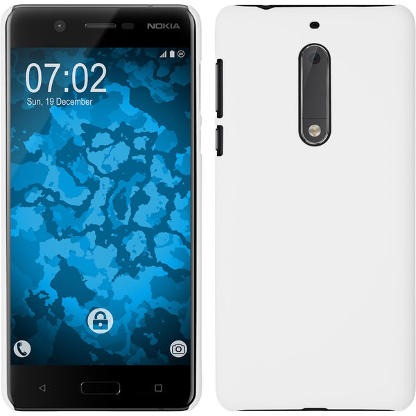 Hardcase für  Nokia 5 gummiert weiﬂ