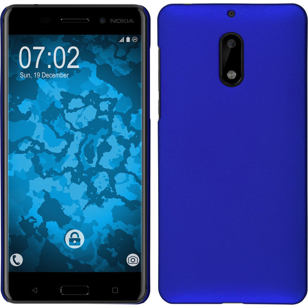 Hardcase für  Nokia 6 gummiert blau