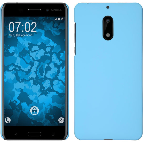 Hardcase für  Nokia 6 gummiert hellblau