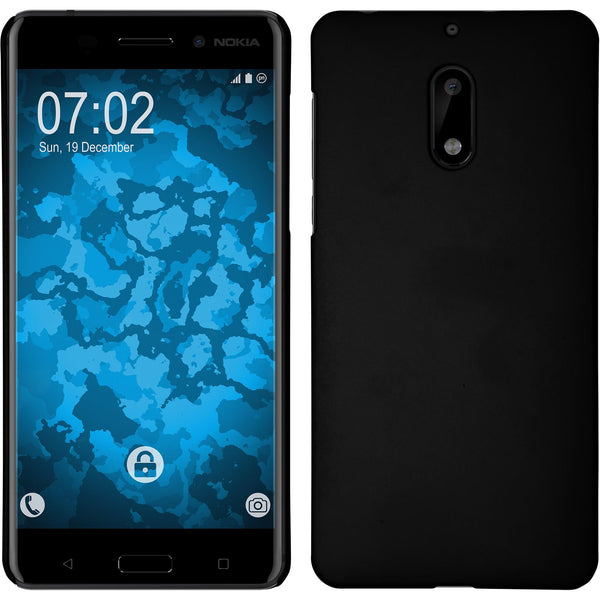 Hardcase für  Nokia 6 gummiert schwarz