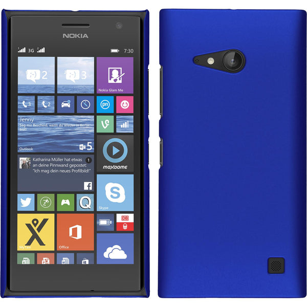 Hardcase für  Nokia Lumia 730 gummiert blau