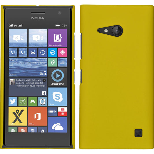 Hardcase für  Nokia Lumia 730 gummiert gelb