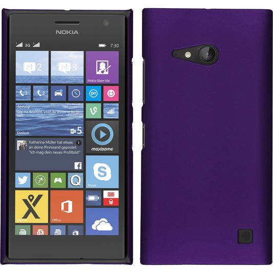 Hardcase für  Nokia Lumia 730 gummiert lila