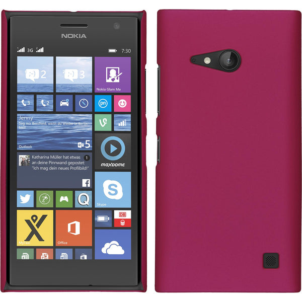Hardcase für  Nokia Lumia 730 gummiert pink