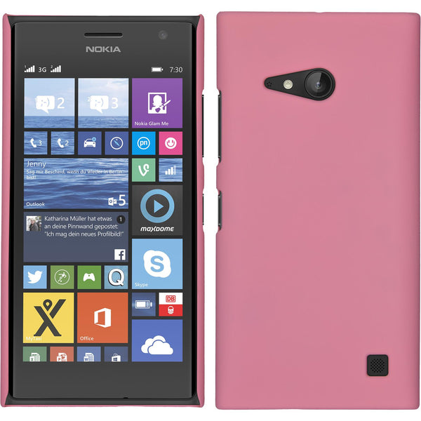 Hardcase für  Nokia Lumia 730 gummiert rosa