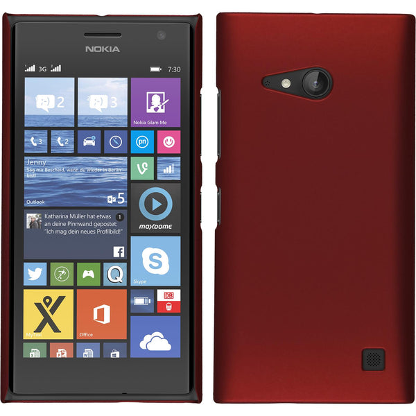 Hardcase für  Nokia Lumia 730 gummiert rot