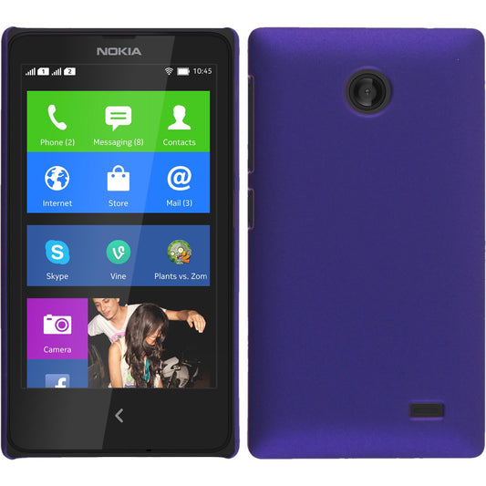 Hardcase für  Nokia X / X+ gummiert lila