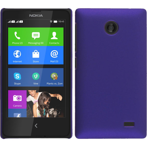 Hardcase für  Nokia X / X+ gummiert lila