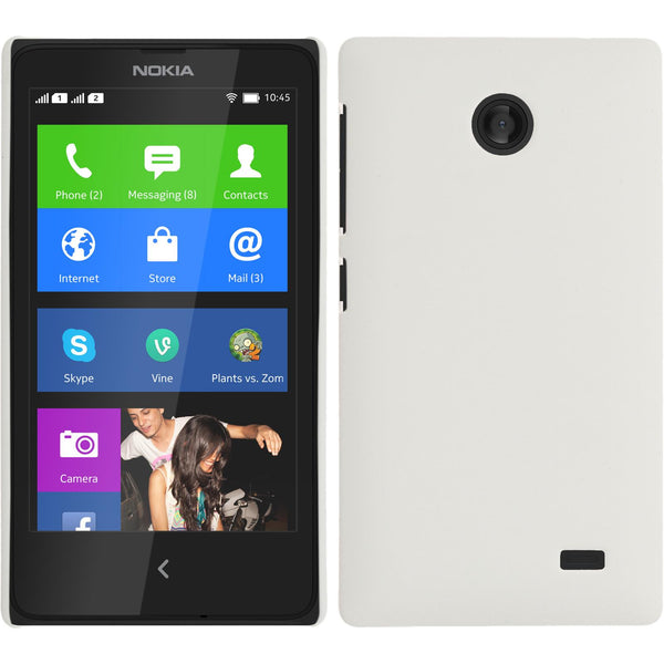 Hardcase für  Nokia X / X+ gummiert weiß