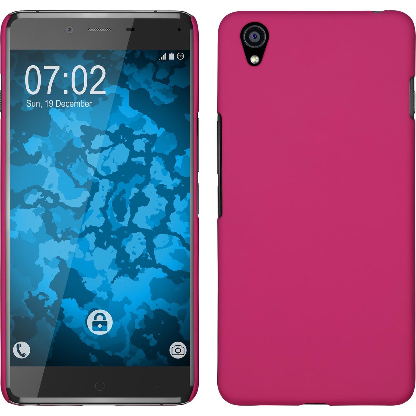 Hardcase für  OnePlus X gummiert pink
